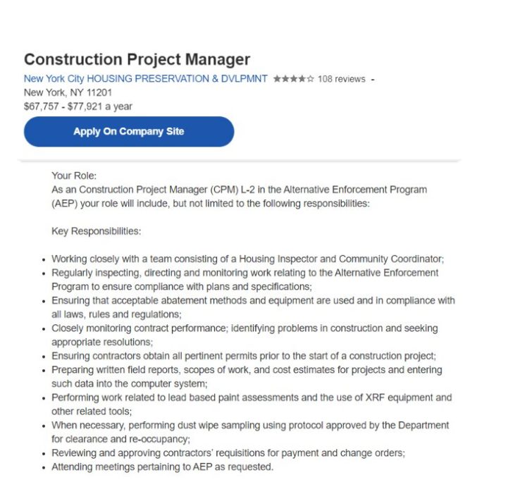 Project manager job united states